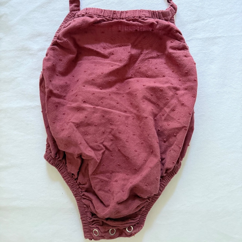 6-12 month 100% Organic Cotton Coyuchi Halter Onesie